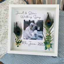 Load image into Gallery viewer, Personalised Peacock Feather Photo Frame