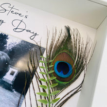 Load image into Gallery viewer, Personalised Peacock Feather Photo Frame