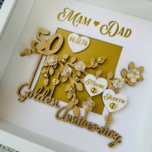 Load image into Gallery viewer, Personalised Golden Wedding Anniversary Gift