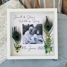 Load image into Gallery viewer, Personalised Peacock Feather Photo Frame