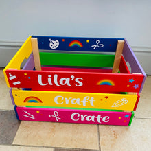 Load image into Gallery viewer, Hand Painted Large Craft Crate