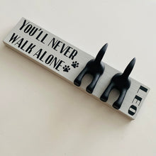 Load image into Gallery viewer, You’ll Never Walk Alone Dog Lead Hook With Name