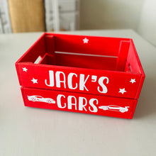 Load image into Gallery viewer, Personalised Toy Car Storage Crate
