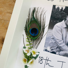 Load image into Gallery viewer, Personalised Peacock Feather Photo Frame