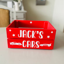 Load image into Gallery viewer, Personalised Toy Car Storage Crate