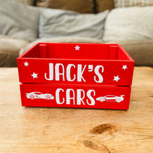 Load image into Gallery viewer, Personalised Toy Car Storage Crate