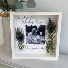 Load image into Gallery viewer, Personalised Peacock Feather Photo Frame