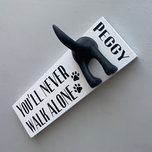 Load image into Gallery viewer, You’ll Never Walk Alone Dog Lead Hook With Name
