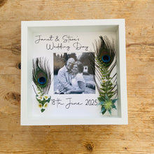 Load image into Gallery viewer, Personalised Peacock Feather Photo Frame
