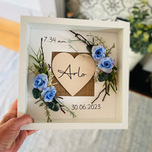 Load image into Gallery viewer, Floral Personalised New Baby Frame