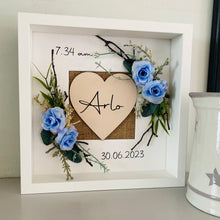 Load image into Gallery viewer, Floral Personalised New Baby Frame