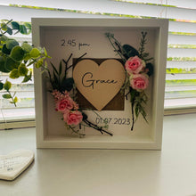 Load image into Gallery viewer, Floral Personalised New Baby Frame