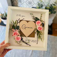 Load image into Gallery viewer, Floral Personalised New Baby Frame