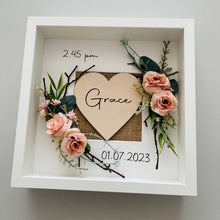 Load image into Gallery viewer, Floral Personalised New Baby Frame