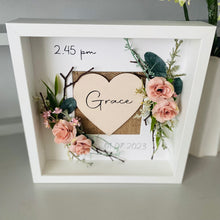 Load image into Gallery viewer, Floral Personalised New Baby Frame