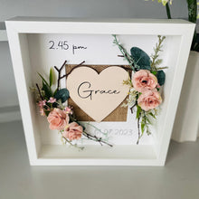 Load image into Gallery viewer, Floral Personalised New Baby Frame
