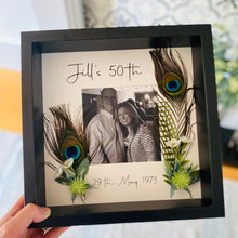Load image into Gallery viewer, Personalised Peacock Feather Photo Frame