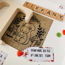 Load image into Gallery viewer, Personalised Woodland Theme Baby Girl Frame