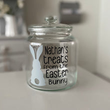 Load image into Gallery viewer, Personalised Easter Bunny Treat Jar