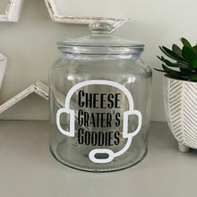 Load image into Gallery viewer, personalised gaming snack jar with lid, headphone image with name's gaming snacks on the front
