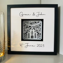 Load image into Gallery viewer, Personalised Papercut Style Wedding Keepsake