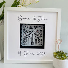 Load image into Gallery viewer, Personalised Papercut Style Wedding Keepsake