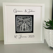 Load image into Gallery viewer, Personalised Papercut Style Wedding Keepsake
