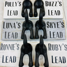 Load image into Gallery viewer, personalised double dog lead hook with dog tail hook
