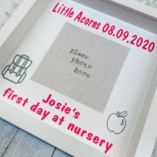 Load image into Gallery viewer, 1st day at school personalised photo frame
