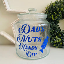 Load image into Gallery viewer, personalised glass treat jar with your choice of text and sweet or chocolate image