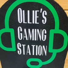 Load image into Gallery viewer, wooden gaming station stand for controller and headset