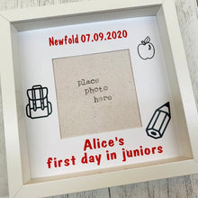 Load image into Gallery viewer, 1st day at school personalised photo frame