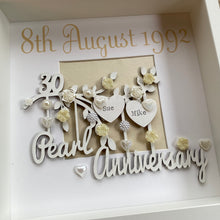 Load image into Gallery viewer, Personalised Pearl Wedding Anniversary Frame