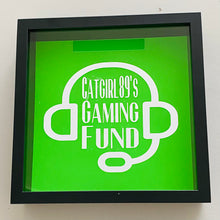 Load image into Gallery viewer, personalised gaming fund money box frame