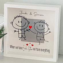 Load image into Gallery viewer, Box frame personalised gift for gay couple