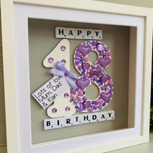 Load image into Gallery viewer, personalised 18th birthday frame with lights and gift card