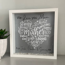 Load image into Gallery viewer, Personalised Mum Word Art Framed Gift