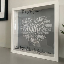 Load image into Gallery viewer, Personalised Mum Word Art Framed Gift