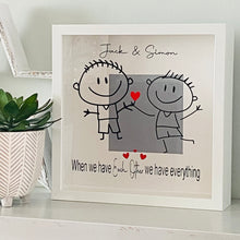 Load image into Gallery viewer, Box frame personalised gift for gay couple