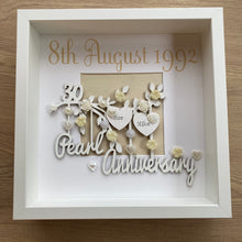 Load image into Gallery viewer, Personalised Pearl Wedding Anniversary Frame