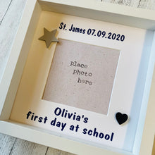 Load image into Gallery viewer, 1st day at school personalised photo frame