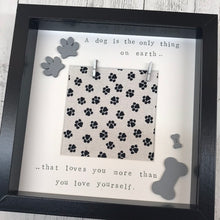 Load image into Gallery viewer, personalised dog photo frame black and grey