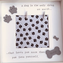 Load image into Gallery viewer, personalised dog photo frame black and grey