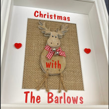 Load image into Gallery viewer, Personalised Christmas Reindeer Box Frame