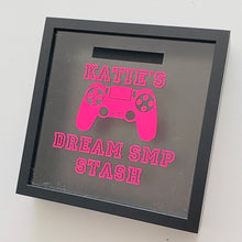 Load image into Gallery viewer, personalised gaming fund money box frame