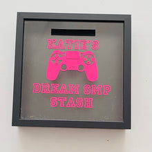 Load image into Gallery viewer, personalised gaming fund money box frame
