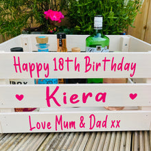 Load image into Gallery viewer, Personalised 40th Birthday Large Drinks Crate