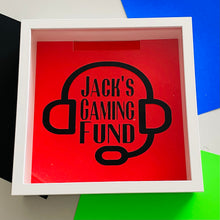 Load image into Gallery viewer, personalised gaming fund money box frame