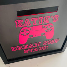 Load image into Gallery viewer, personalised gaming fund money box frame