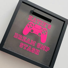 Load image into Gallery viewer, personalised gaming fund money box frame